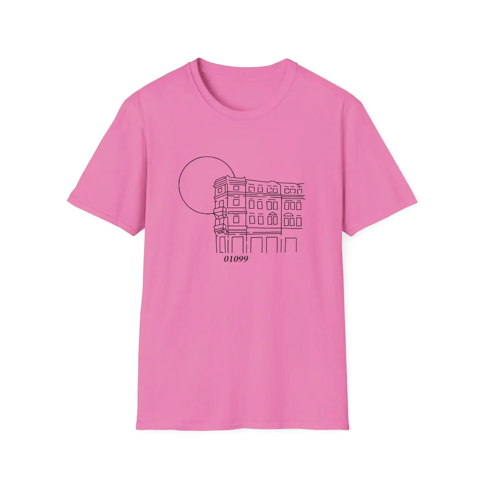 Tren Tech 01099 Altbau Unisex Softstyle T-Shirt Azalea (2)