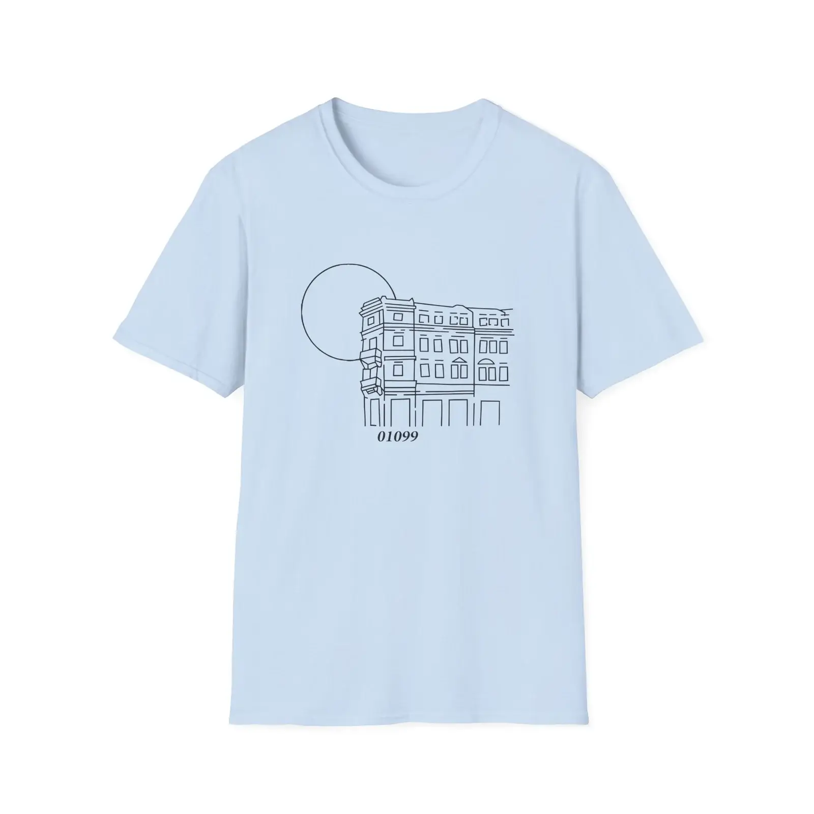 Tren Tech 01099 Altbau Unisex Softstyle T-Shirt Light Blue (2)