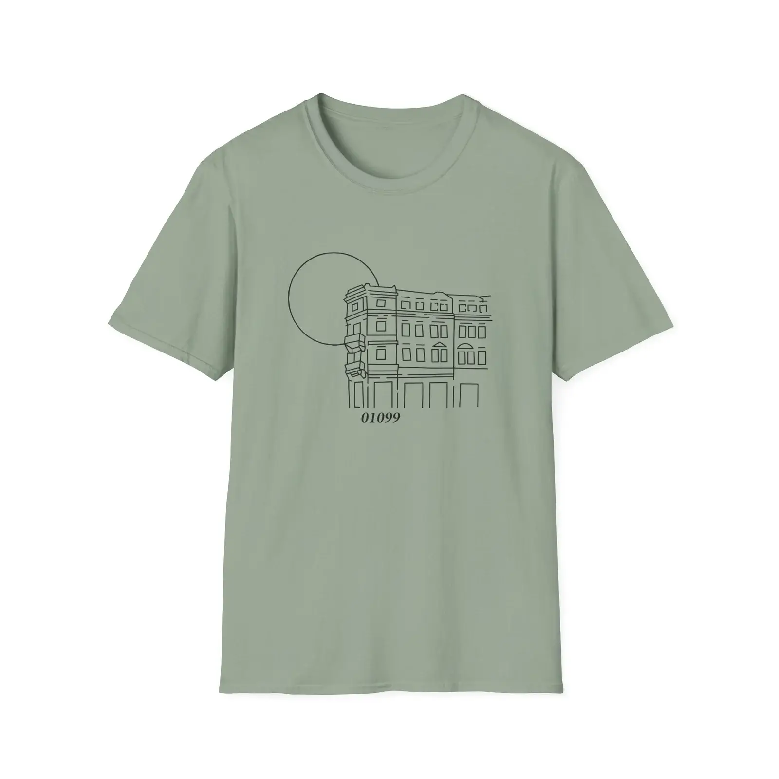 Tren Tech 01099 Altbau Unisex Softstyle T-Shirt Sage (2)
