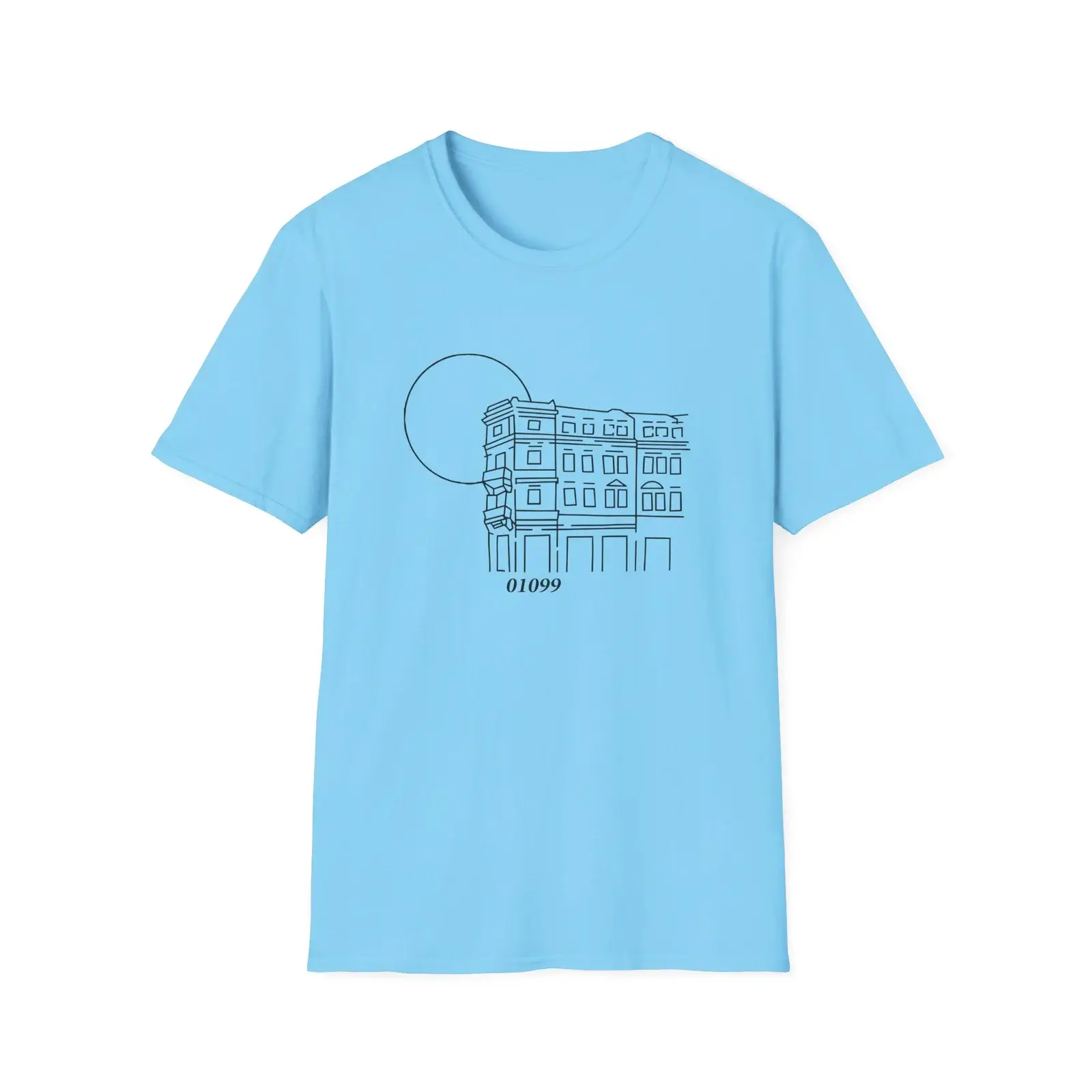 Tren Tech 01099 Altbau Unisex Softstyle T-Shirt Sky (2)