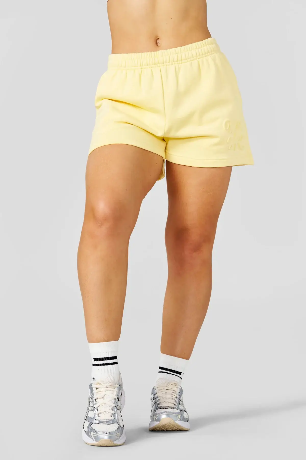 Tren Tech W1082 - Emblem Embossed Shorts Yellow