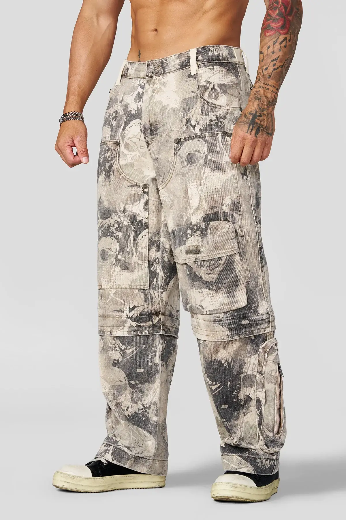 Tren Tech Youngla 6006 - Cargo Rave Pants Skull Camo (2)